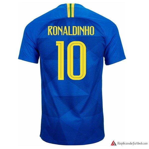 Camiseta Seleccion Brasil Segunda equipación Ronaldinho 2018 Azul
